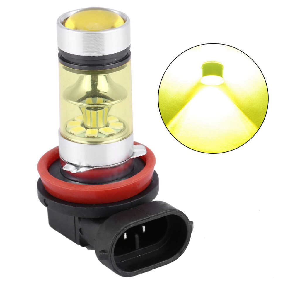2 Pcs 100W Led Fog & Headlight Bulbs For Cars, H8/H11 Yellow 4941393202007