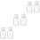 3 Count Push Down Bottle Refillable Dispensers Bottles Press Pump 5