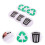 3 Count Trash Can Decals Recycling Sticker Bin Recycle Stickers 10