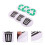 3 Count Trash Can Decals Recycling Sticker Bin Recycle Stickers 11
