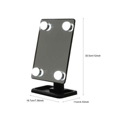 Mirror With Led Light Swivel Desktop Tabletop Mirror For Women 1