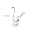 1Set Premium Silver Fruit Dessert Fork Zinc Alloy for Cake Snacks 6