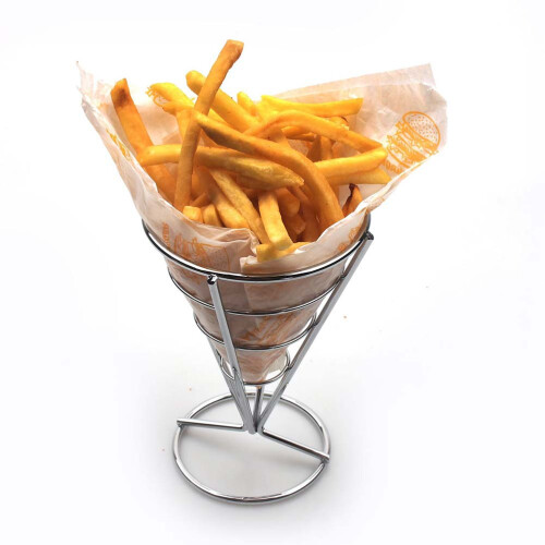 2 Set Iron Art Single-Head Chips Rack Electroplated Snacks Basket 2