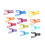 20pcs steel wire clothes pegs multi-purpose clips - random color 11