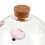 Frasco Miniatura De Transparente Rosa Com Tampa De Cortiça 6