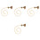 4Pcs Weaving Doorbell Chain For Dogs 4