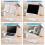Rotating Desktop Stand Computer Laptop For Tablet Book Shelf 5