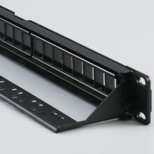 19-Inch 1U Cabinet Rack Through 24-Port CAT6 Patch Panel RJ45 Network Cable Adapter  Jack Modular Patch Panel