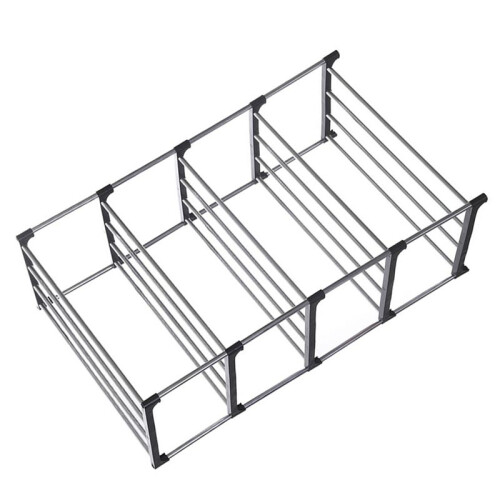 2X Stackable Small Shoe Rack, Entryway, Hallway and Closet Space Saving Storage and Organization (5-Tier, Black) 2