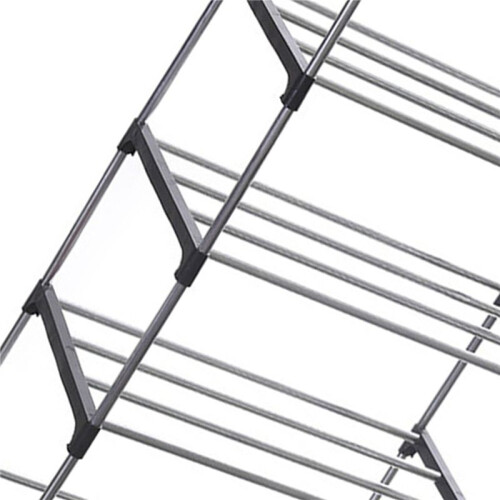 2X Stackable Small Shoe Rack, Entryway, Hallway and Closet Space Saving Storage and Organization (5-Tier, Black) 2