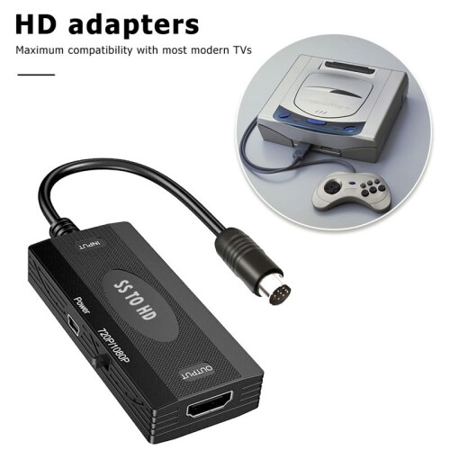 Convertitore Portatile Compatibile da SS A  per Adattatore TV HD per Console  Saturn 1