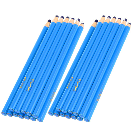 24Pcs Blue Wax and Paper Crayons Drawing Pens for Multi-Surface 2