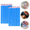 24Pcs Blue Wax and Paper Crayons Drawing Pens for Multi-Surface 10