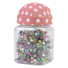 500Pcs Sewing Pins Pearl Needles Fabric Cover Pin Cushion Bottle Tailoring Process