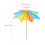 100Pcs Assorted Color Umbrella Cupcake Toppers Disposable Drink Picks 2