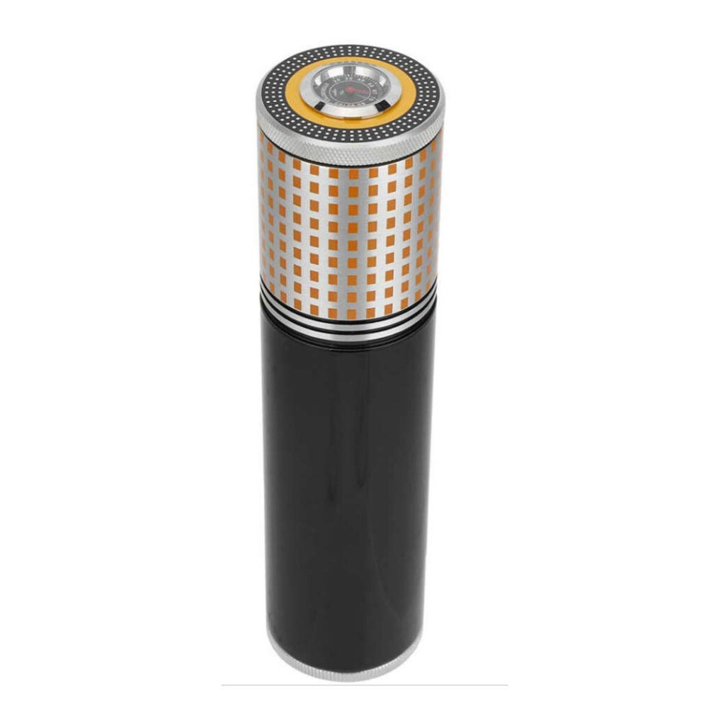 Aluminum Alloy Cigar Tube with Precision Sealing, ShockResistant Travel Cigar Holder for 3 Cigars (Color D)
