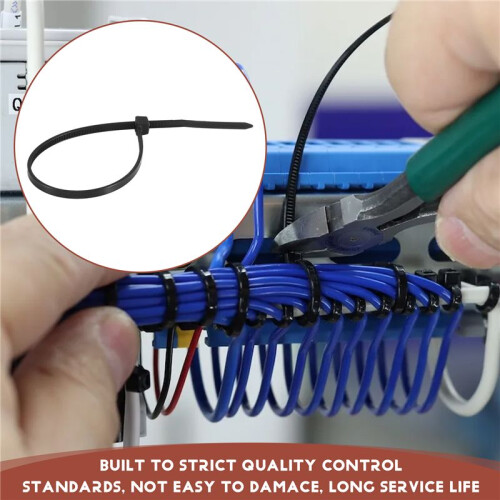 Cable Tie Cable Tie Wraps / Zip Ties Colore: Nero Dimensioni: 140 Mm X 2,5 Mm 100 Pezzi 2
