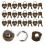 36Pièces Cadenas Mini Cœur Acier Verrou Café Pour 10