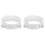 2Pcs Easy Install Portable Ac Exhaust Hose Adapter in White 4