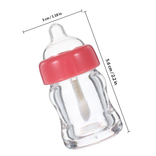 15Pcs Empty Lip Gloss Tubes Baby Bottle Shape Reusable 1