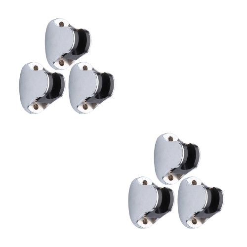 6Pcs Bathroom Silver ABS Shower Head Bases Adjustable Wall Holders 2