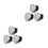 6Pcs Bathroom Silver ABS Shower Head Bases Adjustable Wall Holders 4
