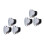 6Pcs Bathroom Silver ABS Shower Head Bases Adjustable Wall Holders 5