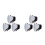 6Pcs Bathroom Silver ABS Shower Head Bases Adjustable Wall Holders 6