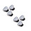 6Pcs Bathroom Silver ABS Shower Head Bases Adjustable Wall Holders 7