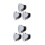 6Pcs Bathroom Silver ABS Shower Head Bases Adjustable Wall Holders 8