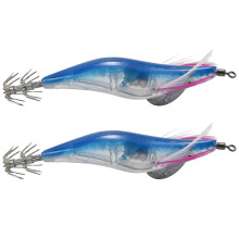 2Pc Flashing LED Fishing Lure Flash Light 10cm Minnow Luminous Squid Jig Shrimp Bait Night Fishing Lure