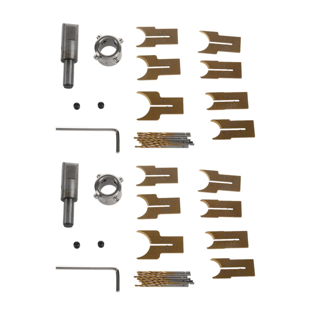32Pcs Carbide Blade Woodworking Milling Cutter Molding Tool Beads Router Bit Drills Bit Set 14-25Mm 6031568473603