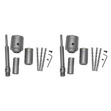 2X Zestawy Otwornic do Betonu Zestawy Wierteł Cementowych z Chwytem SDS (30, 40, 60 mm), z Korbowodem 220 mm