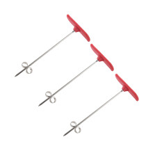 3X New Vegetable Fruit Spiral Twist Knife Stainless Steel Manual Spiral Carving Cutter Kitchen Tray Red