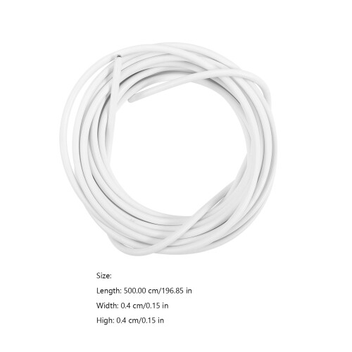 1Set Flexible Curtain Wire Hanging System Kit White Plastic Steel 1