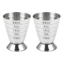 2X Measuring Shot Cup Ounce Jigger Bar Cocktail Drink Mixer Liquor Measuring Cup Mojito Measurer Milk Coffee Mug