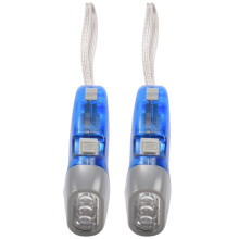 2X Handpresse LED Taschenlampe Laterne Dynamo Taschenlampe LED Notstrom Dynamo Taschenlampe Selbstaufladende Hand Licht