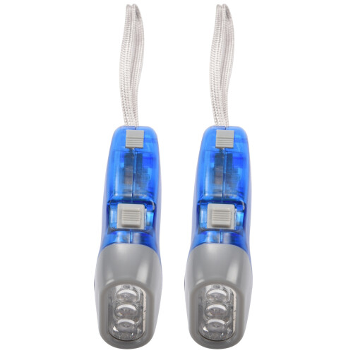 2X Hand-Press LED Flashlight Lantern Dynamo  Flashlight LED Emergency Home Dynamo Torch Lamp Hand Light
