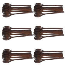 Wooden Spoons, 36 Pieces Wood Soup Spoons for Eating Mixing Stirring Cooking, Long Handle Spoon with Kitchen Utensil