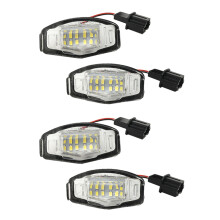 4Pcs Car LED License Plate Light License Plate Light Lamp for Accord Black