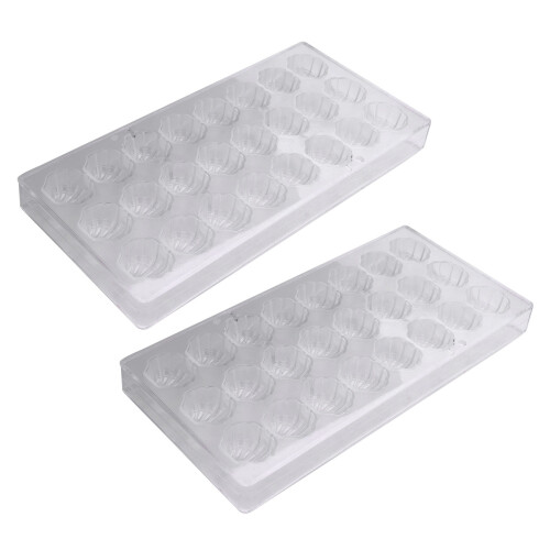 2X Shell Shape Hard Chocolate Mold 3D Sea Shell Polycarbonate Clear Ice Jelly Candy Mould