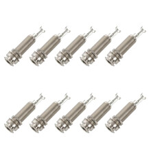 100 PCS Captador de Guitarra Jack de Saída de Pinos de Níquel Strap Lock Chrome