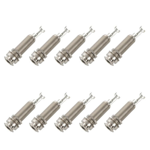 100PCS Guitar Pickup Endpin Output Jack Nickel Strap Lock Chrome