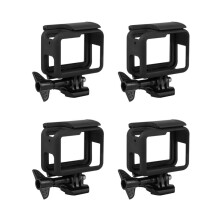 4X Cornice per Custodia Protettiva per Guscio Protettivo Hero (2018) / 6/5 Custodia per Go Pro Hero6 Hero5 Nera con Presa Mobile E Vite A