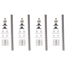 60 StüCke 400 mm Optische Achse FüHrung Lager GehäUse Linearschiene Wellen UnterstüTzung Schrauben Set