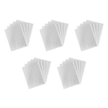 500Pcs A4 PP Punched Punch Pockets Folders Filing Wallets Sleeves Bag Transparent 0.03mm