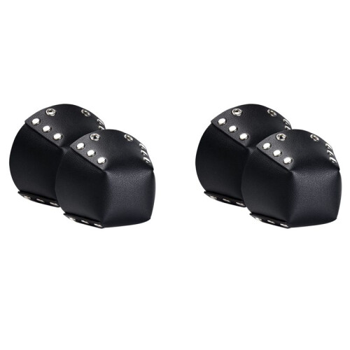 2 Pair Roller Skate Toe Caps PU Leather Skate Toe Guards for Roller Skates Toe Cap Protective Black