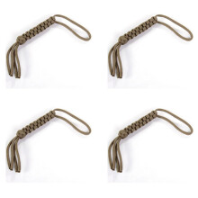 4X Paracord Square Weave Knife Lanyard--Khaki