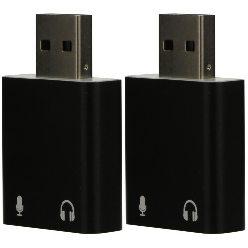 2 Pack Usb External Sound Card Audio Adapter Headphone Converter 1