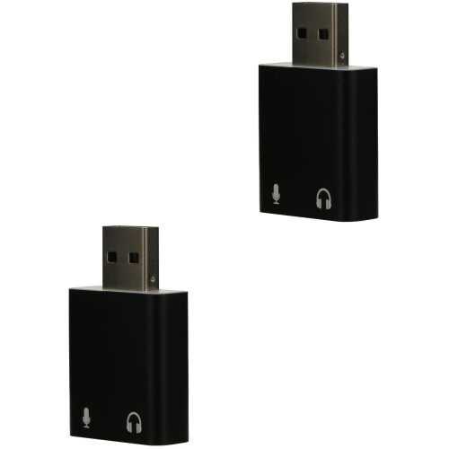 2 Pack Usb External Sound Card Audio Adapter Headphone Converter 2